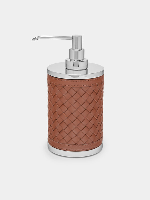 Riviere - Alghero Woven Leather Soap Dispenser - Brown - ABASK - 