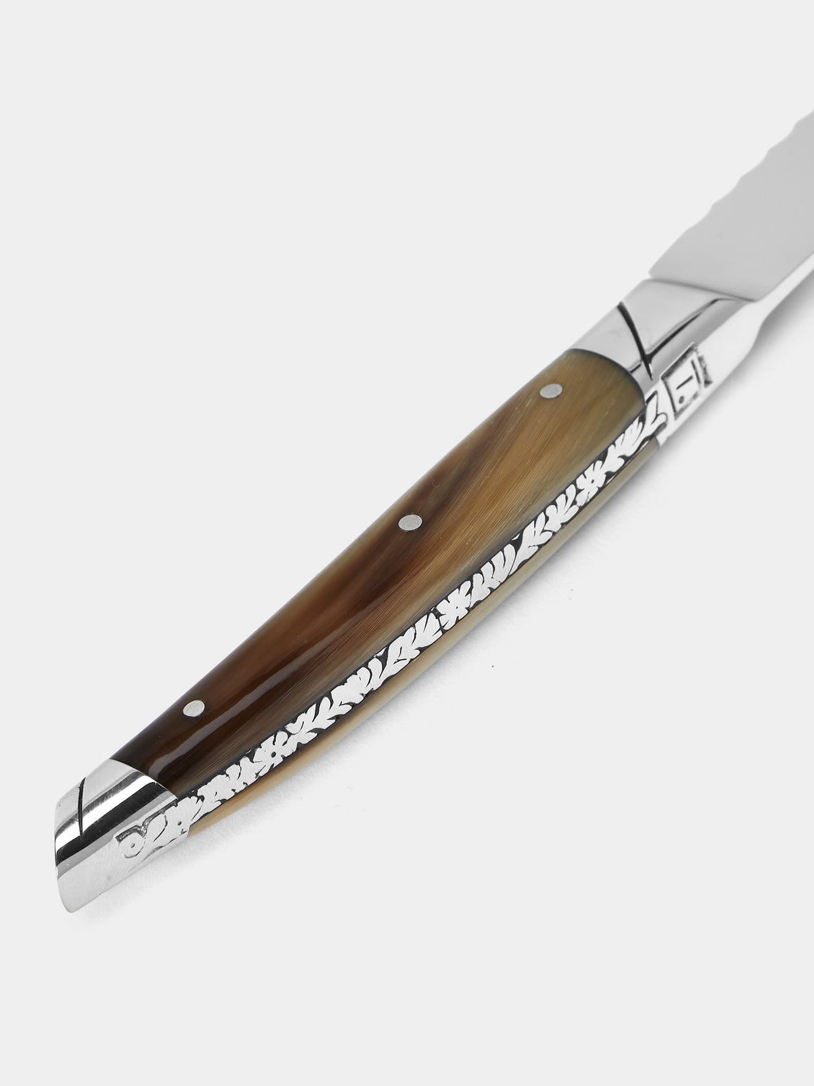 Goyon-Chazeau - Le Thiers Prestige Flammée Blonde Horn Bread Knife - Brown - ABASK