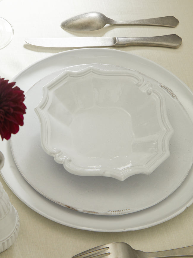 Astier de Villatte - Régence Hand-Glazed Ceramic Small Soup Plate (Set of 2) - White - ABASK