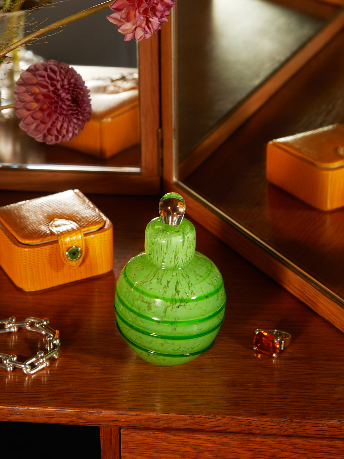 Antique and Vintage - Late 20th Century Latticino Murano Millefiori Perfume Bottle -  - ABASK