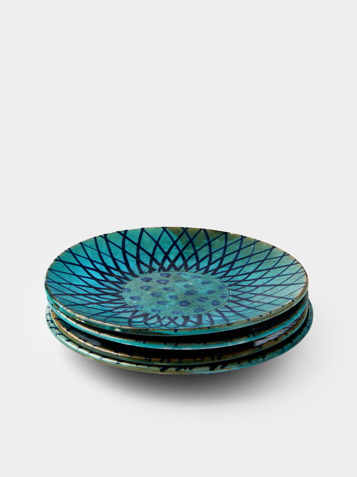 Anut Cairo - Esna Hand-Painted Ceramic Dinner Plates (Set of 4) -  - ABASK