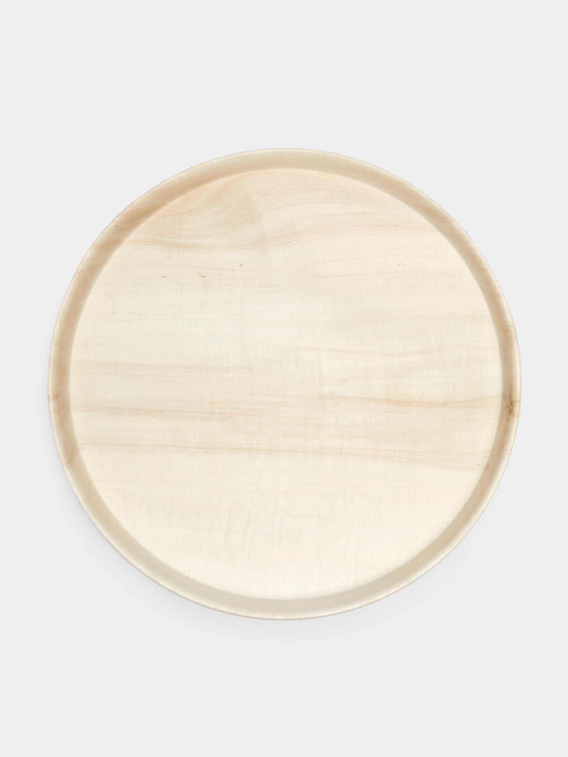 Abigail Castaneda - Wood Rolled-Edge Tray - Light Brown - ABASK - 