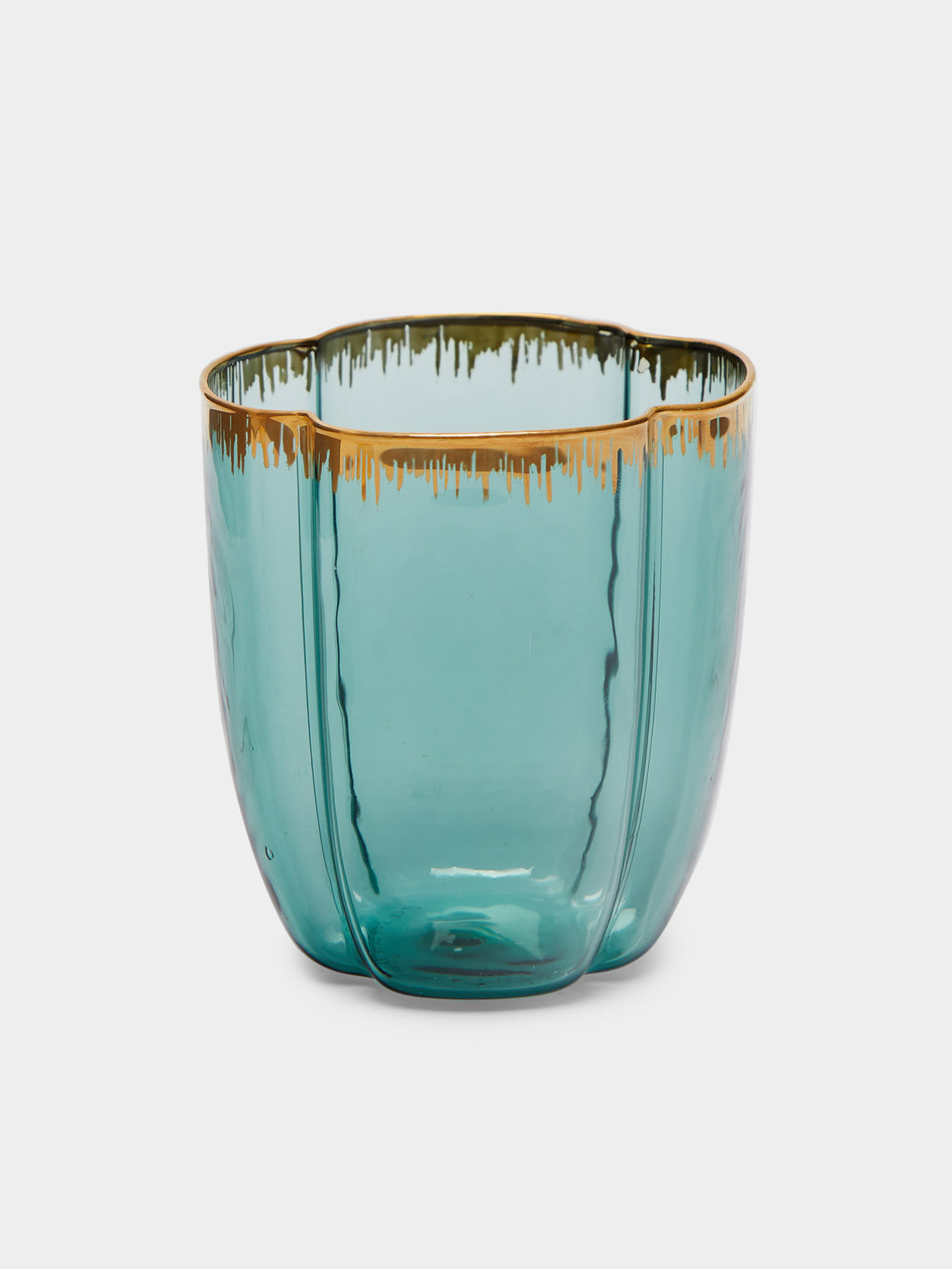 Pinto - Chance Hand-Blown Glass Tumblers (Set of 2) - Green - ABASK- 