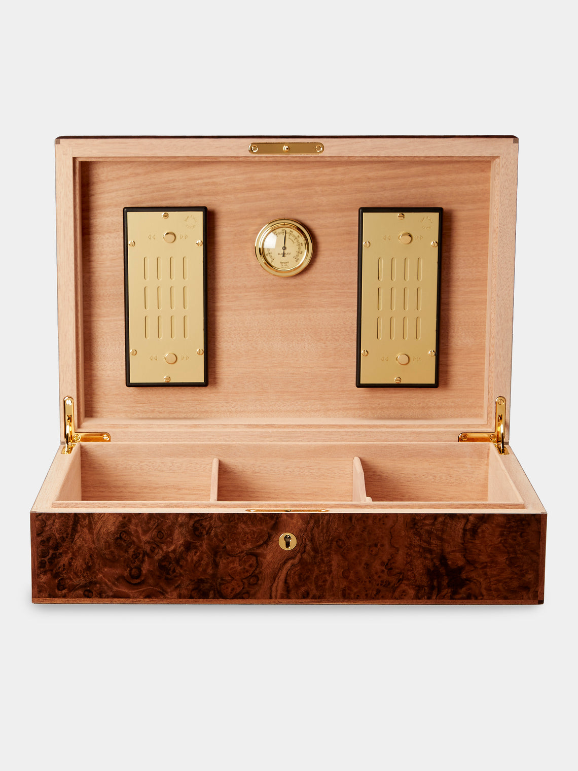 Elie Bleu - Walnut Burl Humidor Case (110 Cigars) - Dark Brown - ABASK - 
