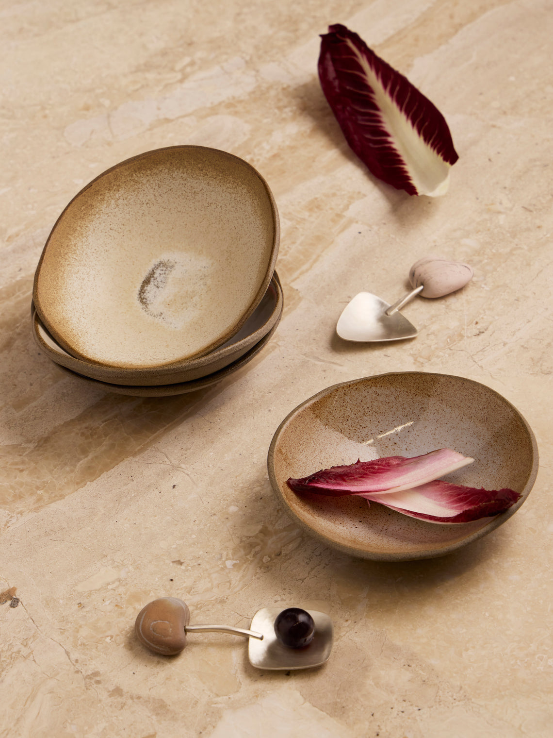 Hana Karim Studio - Hand-Built Stoneware Tapas Bowls (Set of 4) - Cream - ABASK