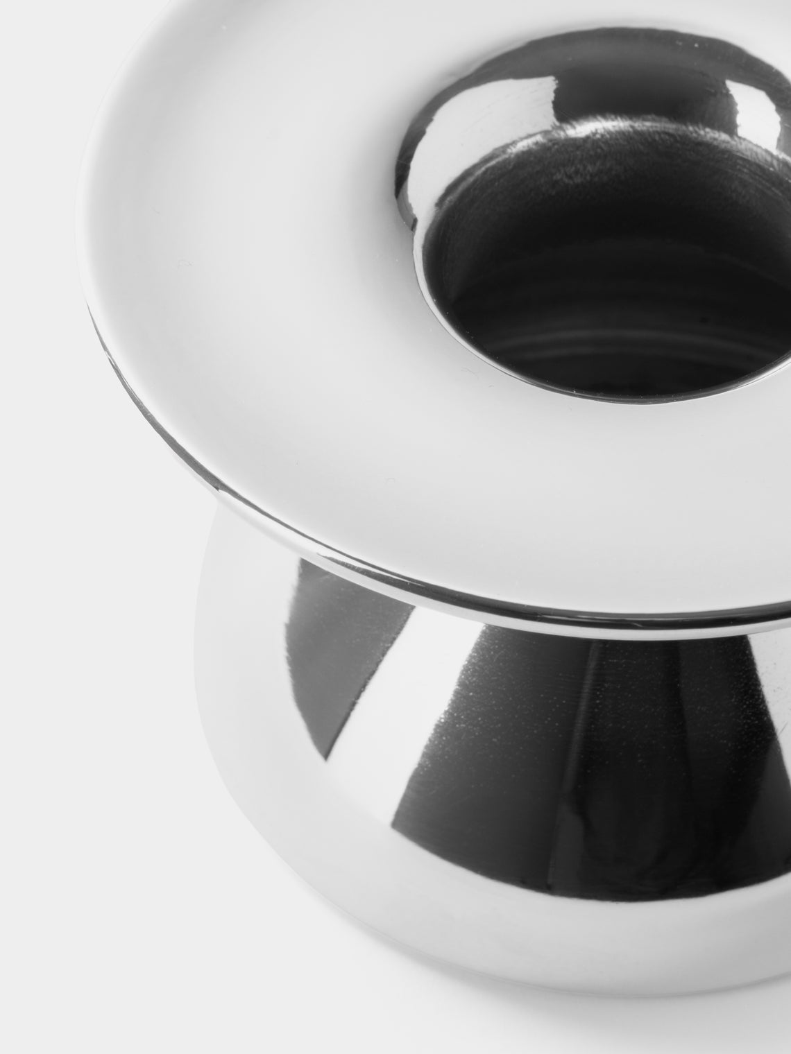 San Lorenzo - 1993 Afra and Tobia Scarpa Pure Silver Vase (4in/10cm) - Silver - ABASK