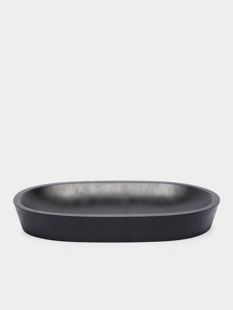 The Wooden Palate - Ebonised Oak Large Oval Bowl -  - ABASK - 