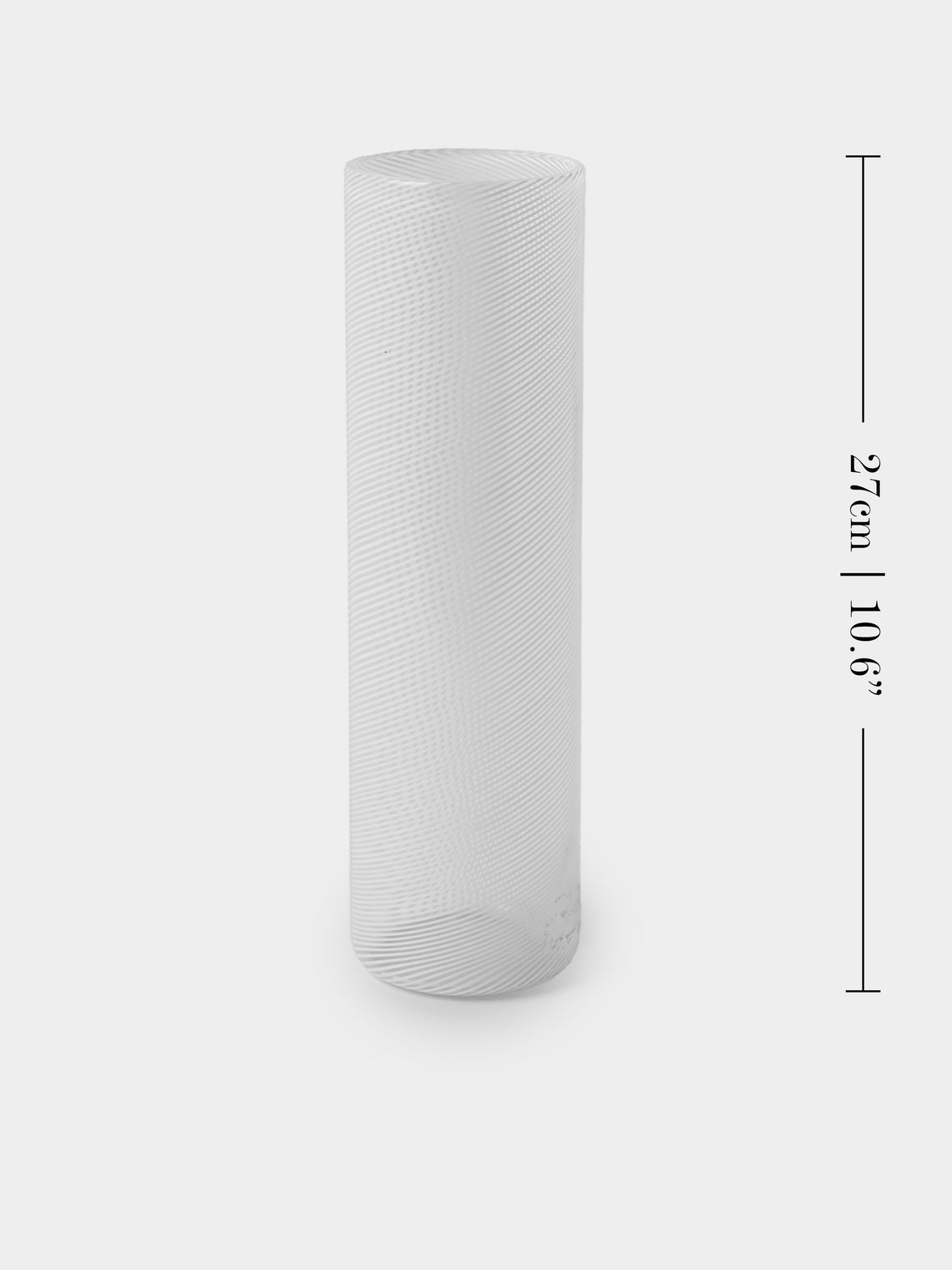 Antique and Vintage - 1970s Fulvio Bianconi for Venini Filigree Murano Glass Vase (10.5in/27cm) - White - ABASK