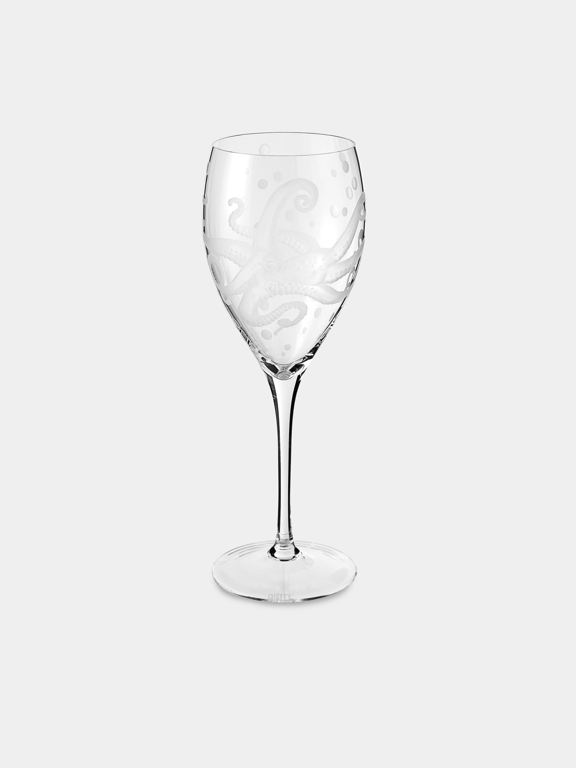 Artel - Sea Life Hand-Engraved Crystal Wine Glasses (Set of 6) - Clear - ABASK