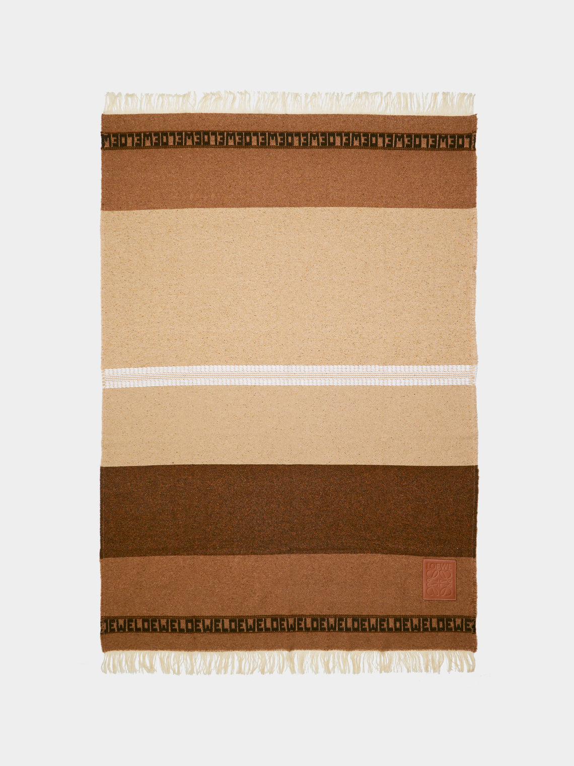 Loewe Home - Wool and Linen Striped Blanket -  - ABASK