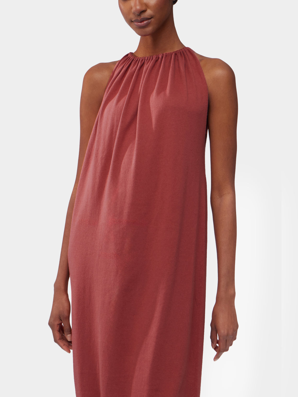 Women's Drape Cotton and Cashmere Long Dress | Size: S
