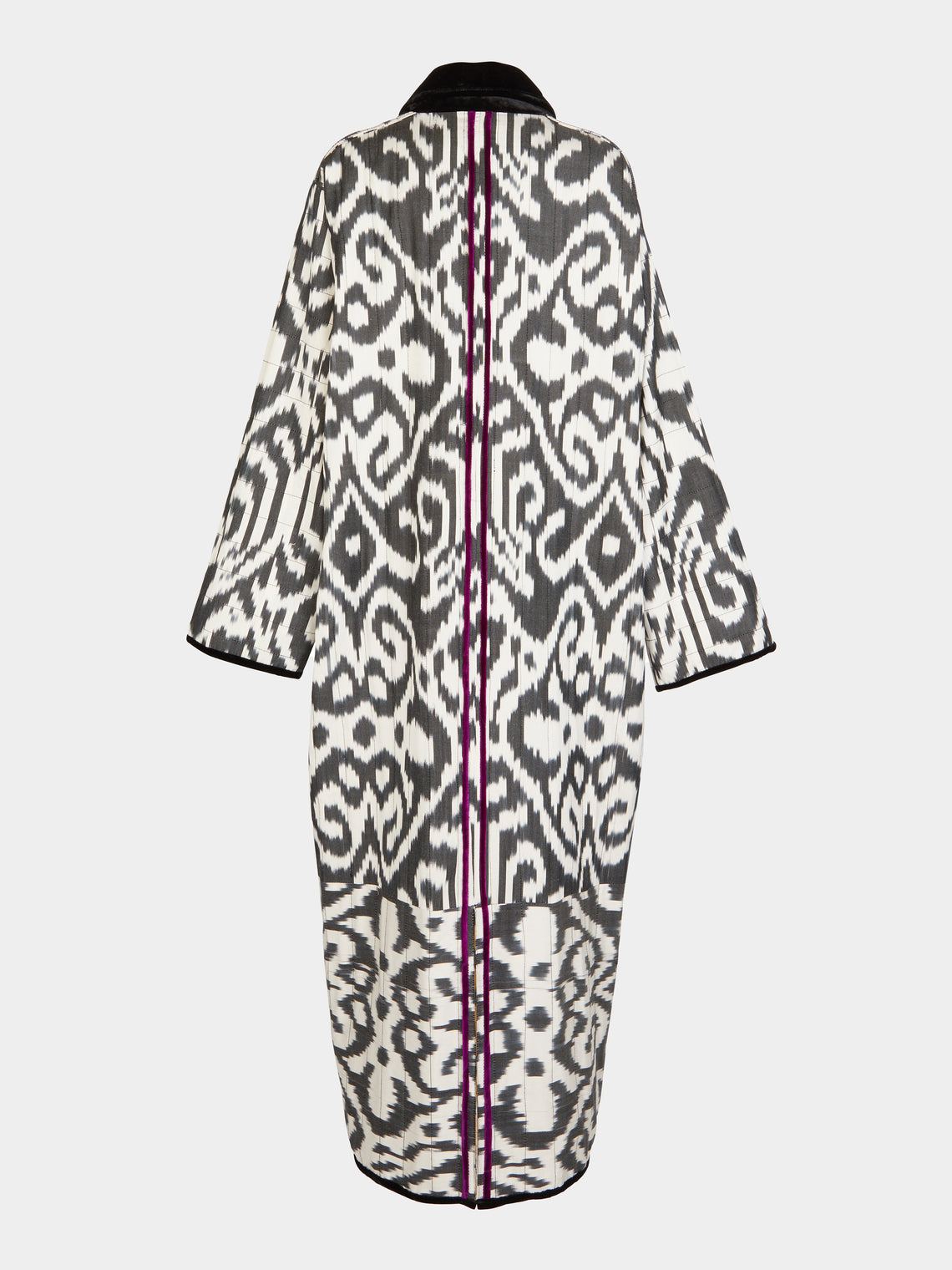 Nazzy Beglari - Hand-Loomed Ikat Silk and Cotton Reversible Robe | One Size -  - ABASK