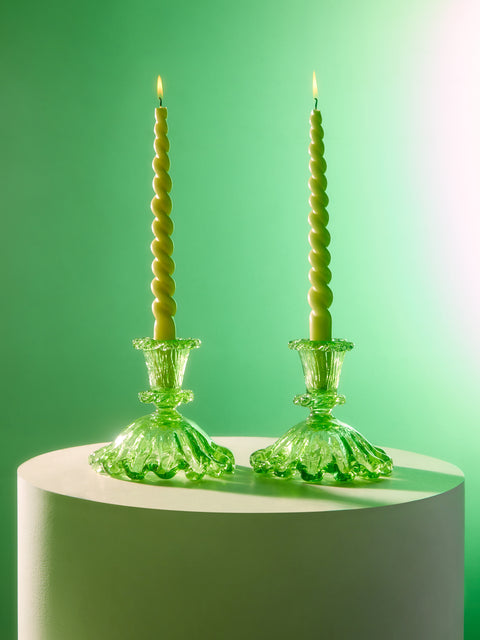 Antique and Vintage - 1930s Ercole Barovier Glass Candle Holders (Set of 2) -  - ABASK