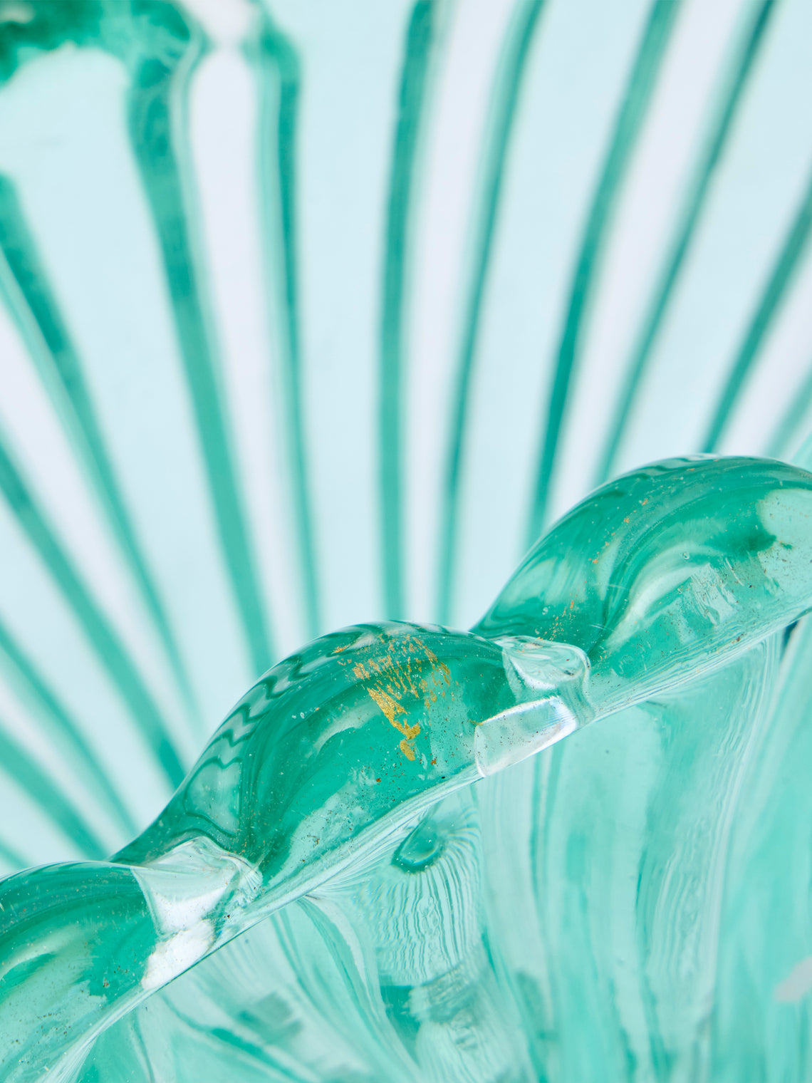 Antique and Vintage - 1942 Flavio Poli for Seguso Vetri d’Arte Murano Glass  Vase (11in/28cm) - Green - ABASK