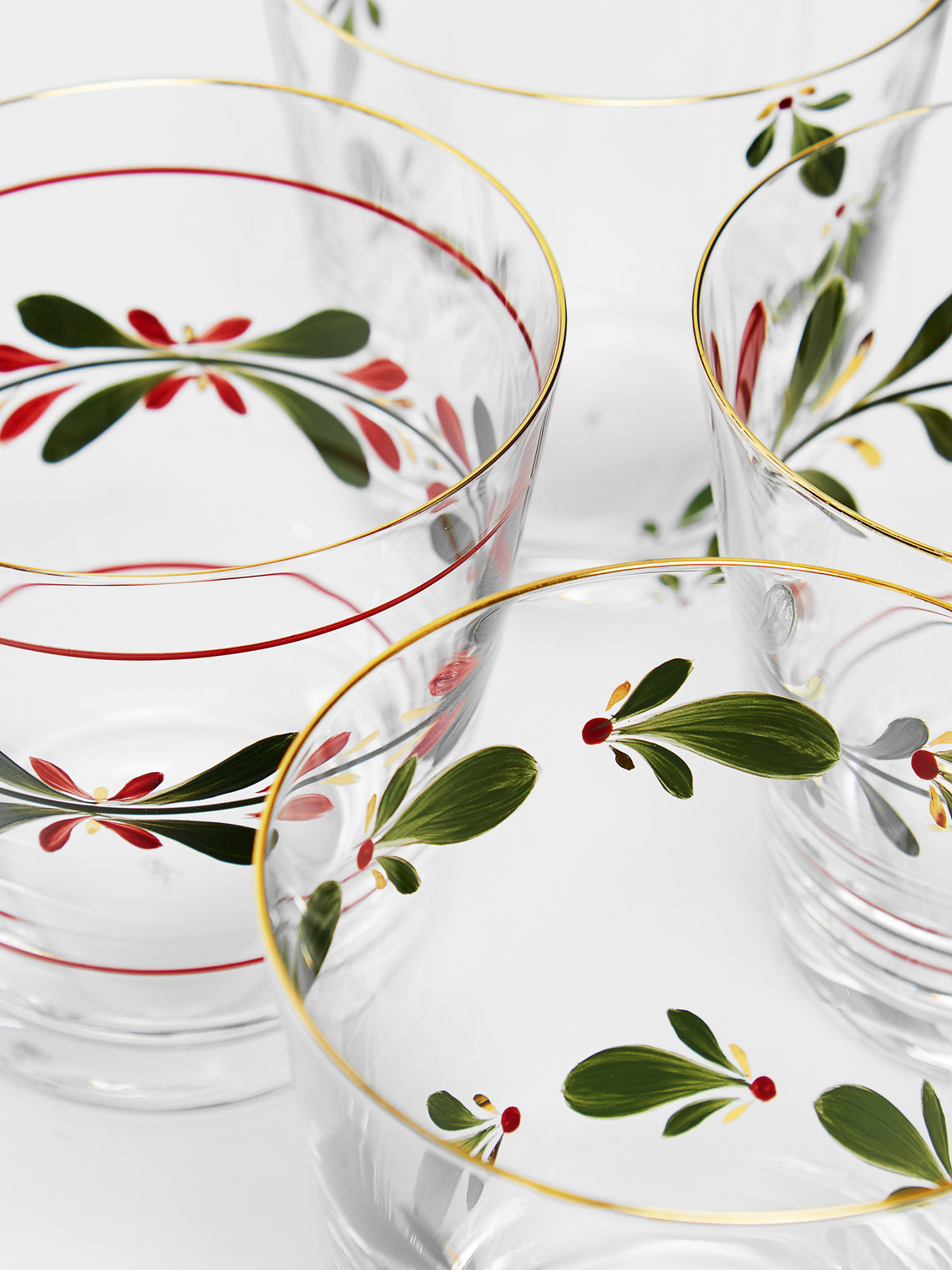 Los Vasos de Agua Clara - Zermatt Hand-Painted Tumblers (Set of 4) -  - ABASK