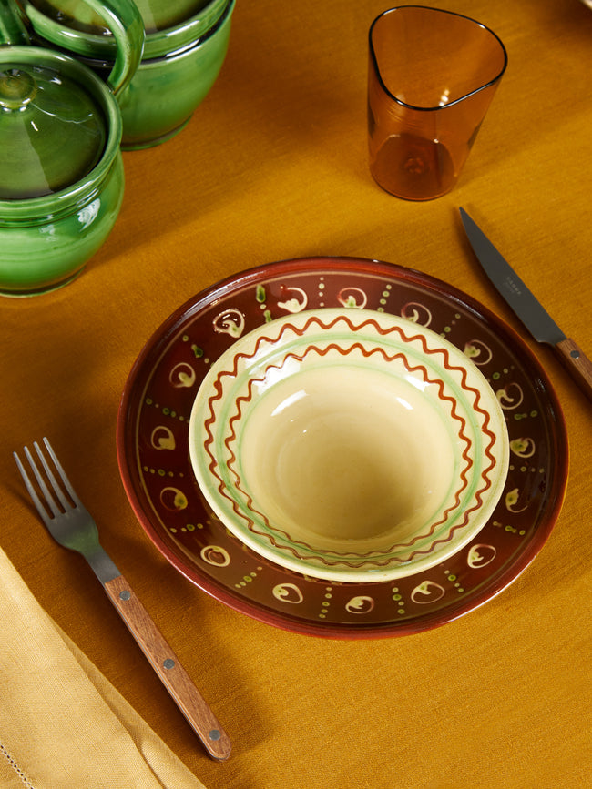 Poterie de Cliousclat - Hand-Painted Slipware Small Bowls (Set of 4) -  - ABASK