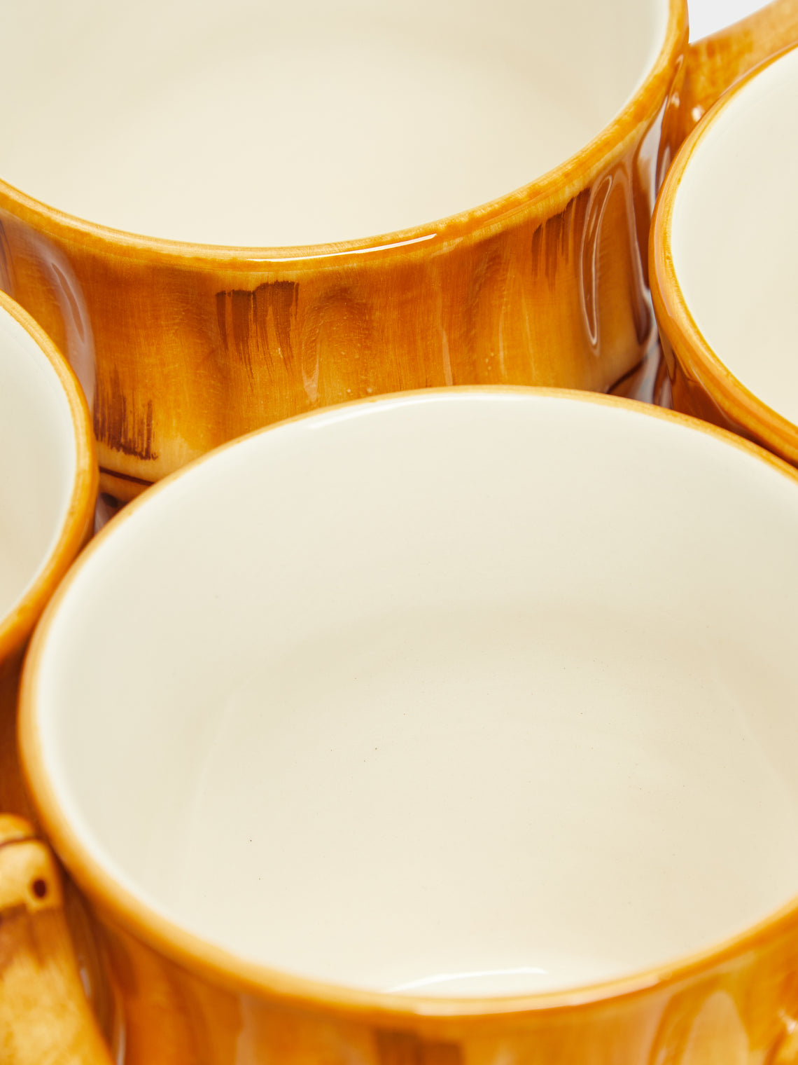 Este Ceramiche - Bamboo Hand-Painted Ceramic Mugs (Set of 4) -  - ABASK