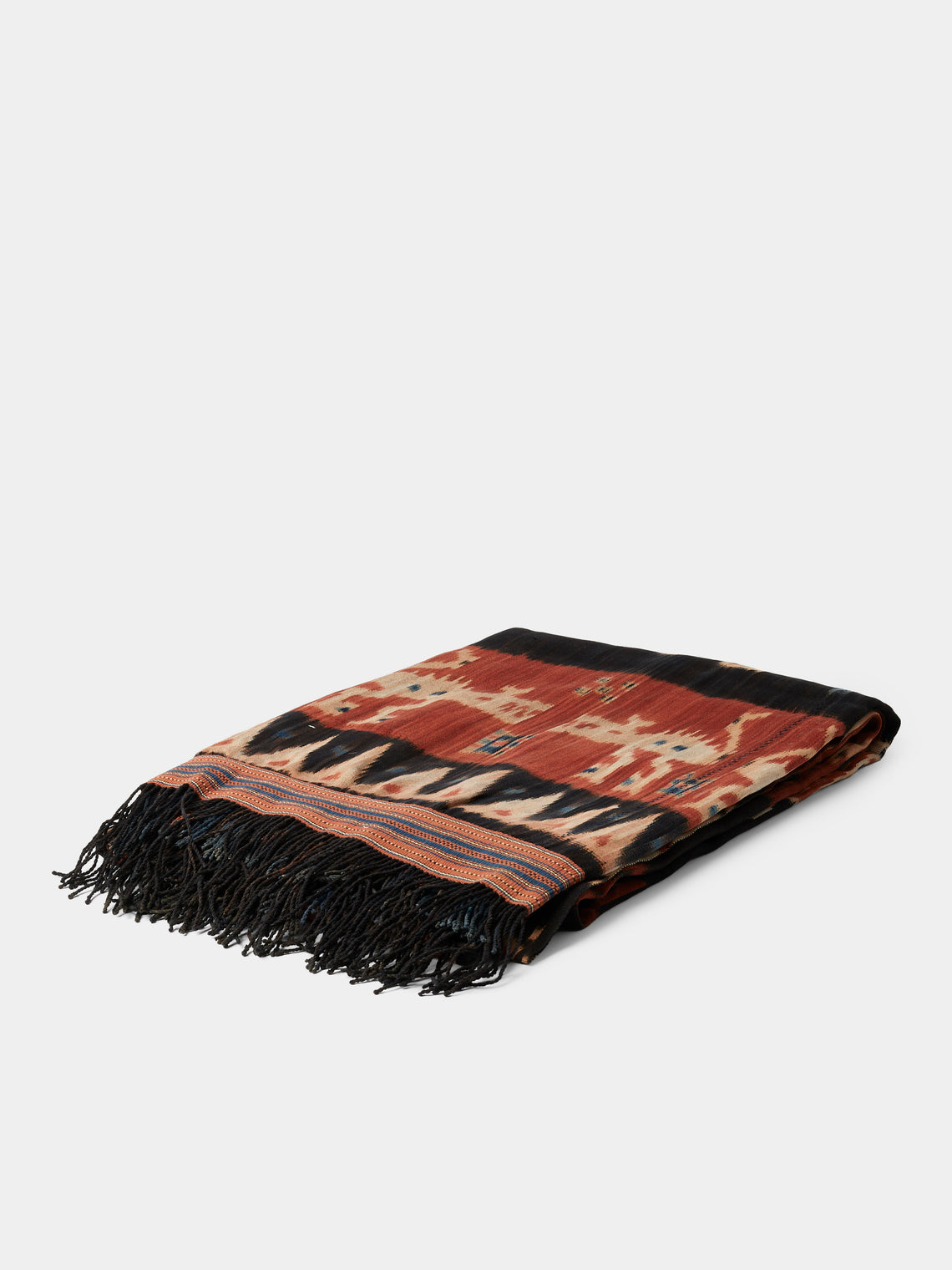 R Collective - Njara Mahang Ikat Cotton Bed Blanket (90.5in/2.3m) - Multiple - ABASK