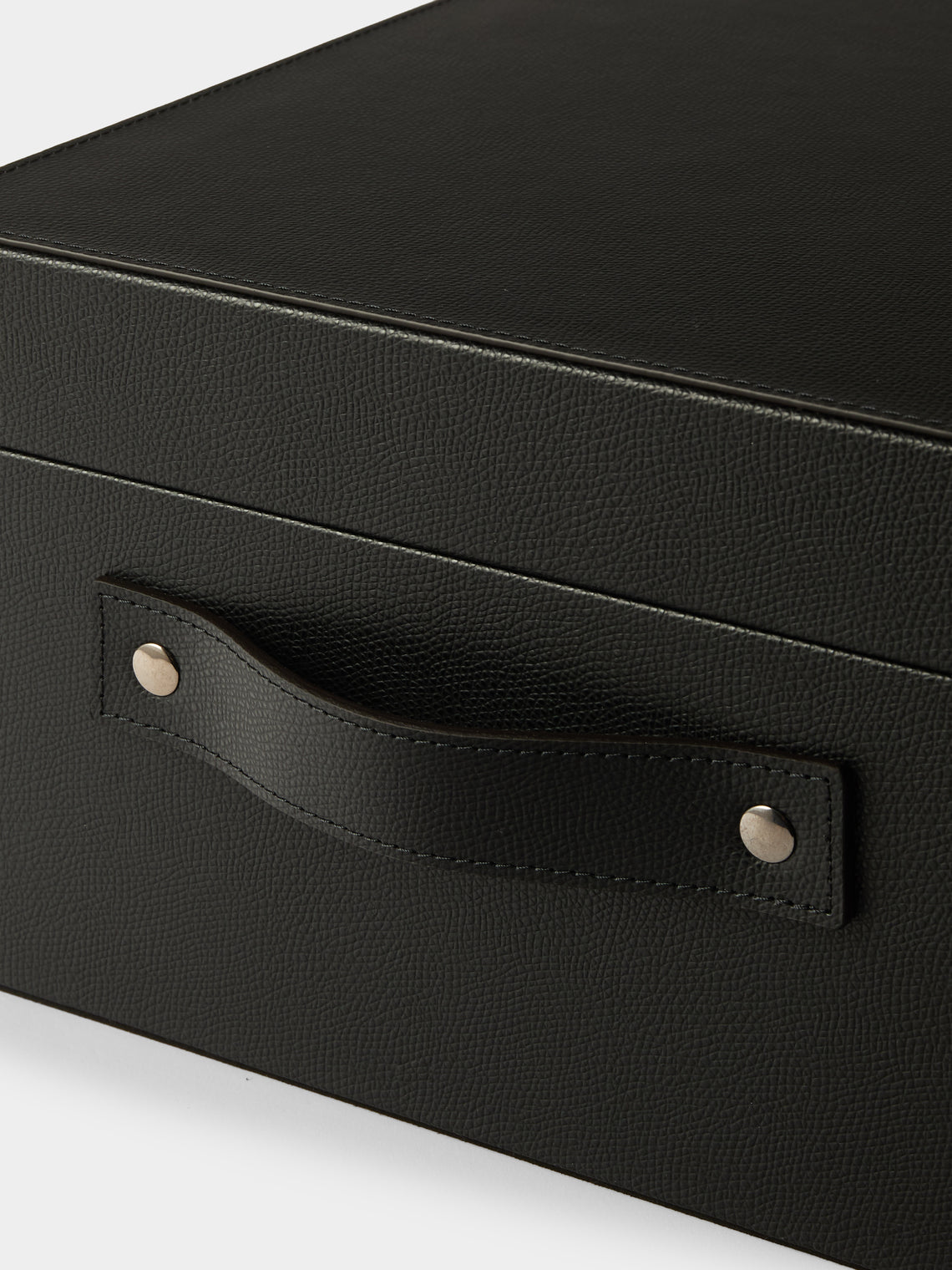 Pinetti - Avio Leather Small Storage Box - Black - ABASK