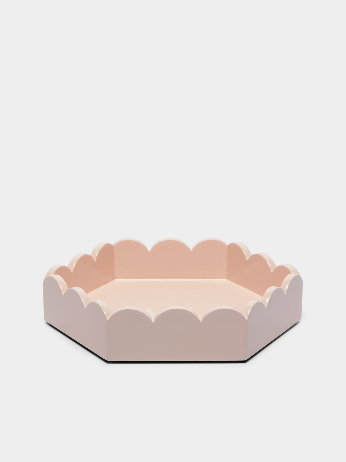 Scarlett And Sallis - Lacquered Wood Small Scalloped Tray -  - ABASK