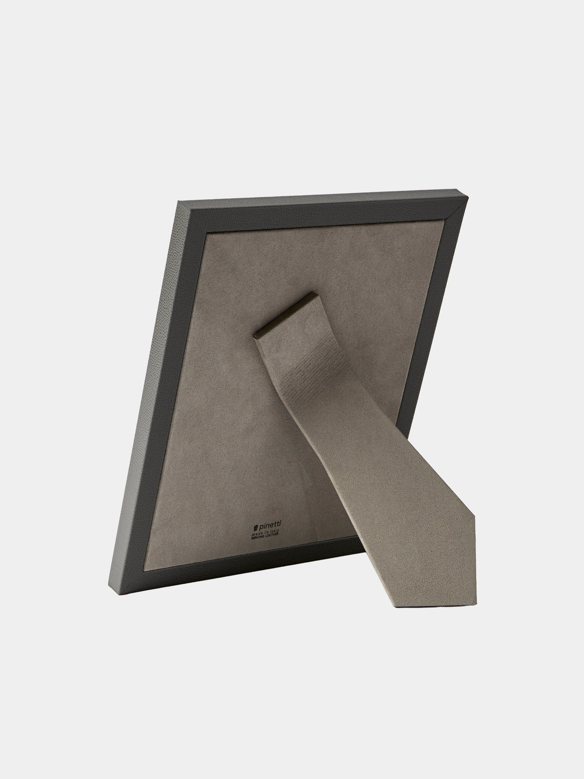Pinetti - Leather and Silver-Plated Photo Frame (5x7") - Dark Gray - ABASK