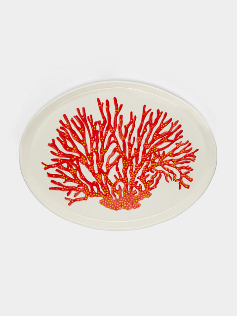 Casa Adams - Mopsella Zimmeri Hand-Painted Porcelain Oval Serving Platter -  - ABASK - 