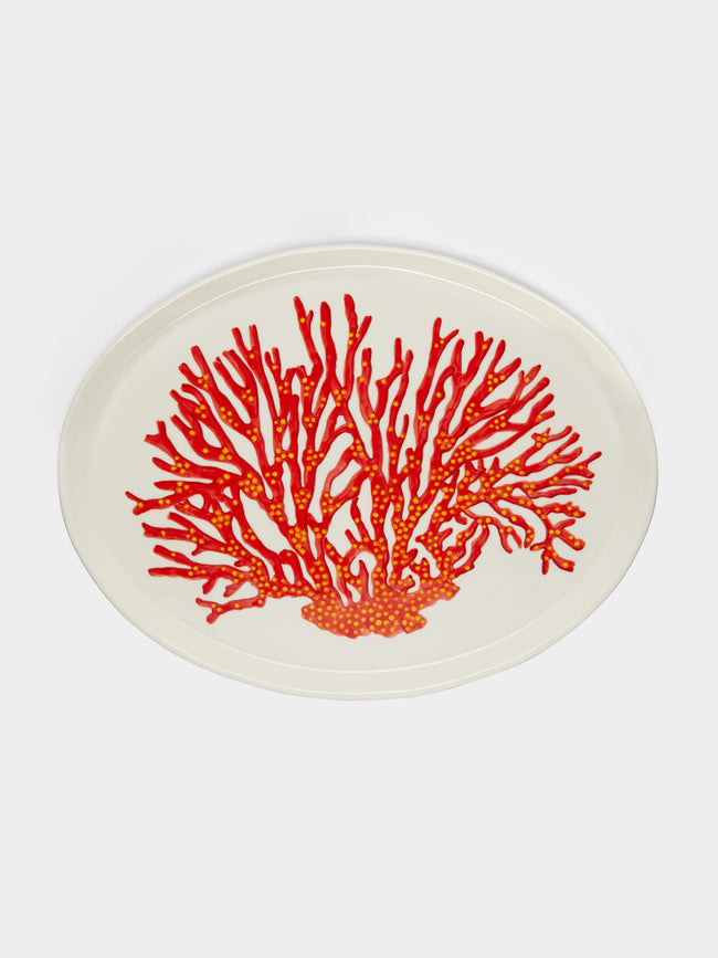 Casa Adams - Mopsella Zimmeri Hand-Painted Porcelain Oval Serving Platter -  - ABASK - 