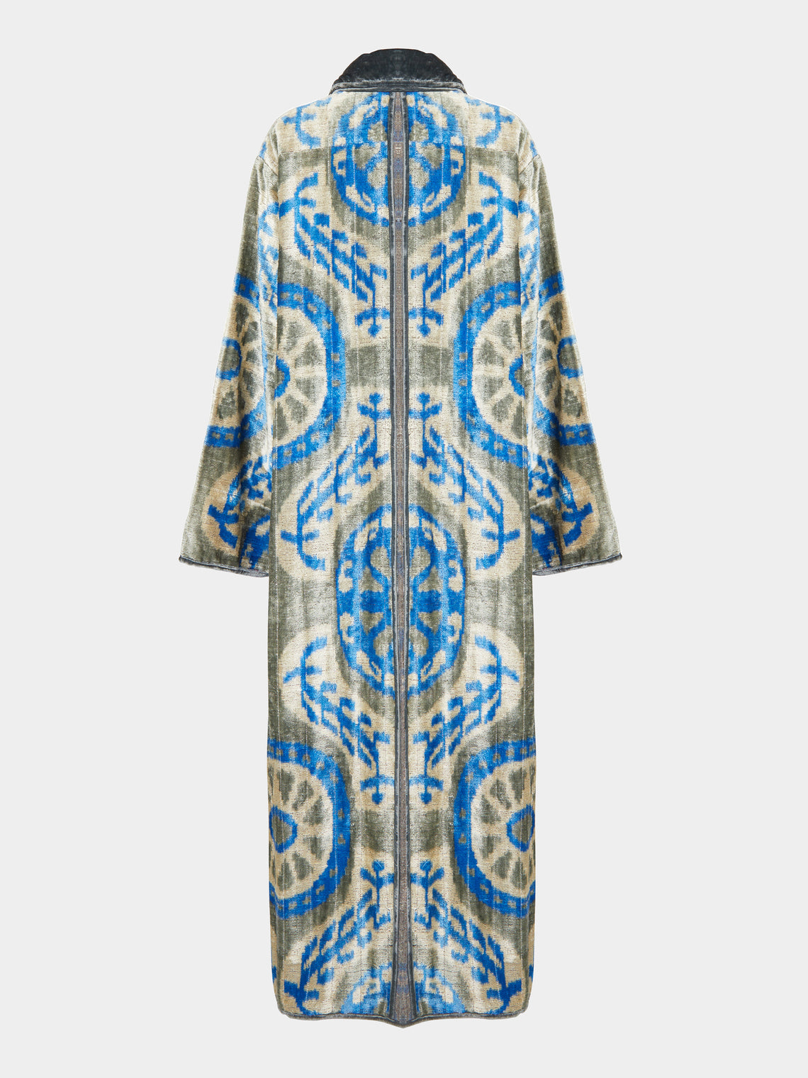 Nazzy Beglari - Hand-Loomed Ikat Silk and Cotton Reversible Robe | One Size -  - ABASK