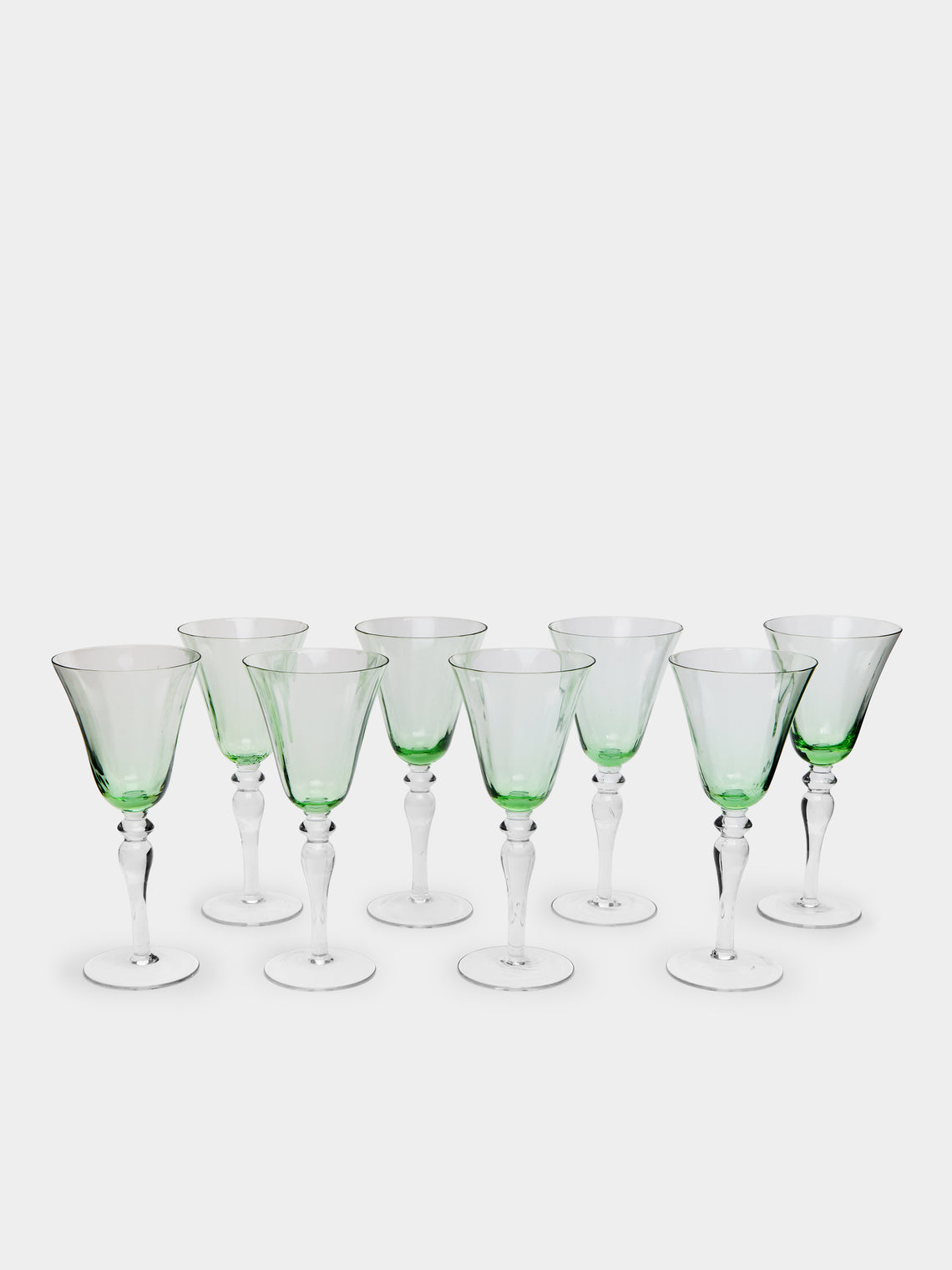 Antique and Vintage - 1900s Crystal Wine Glasses (Set of 8) -  - ABASK