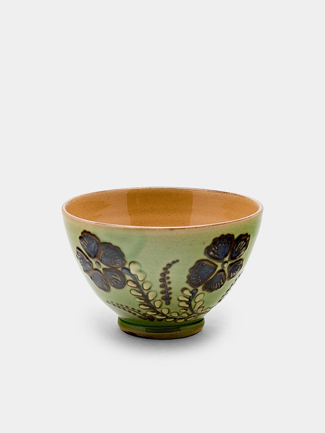 Poterie d’Évires - Flowers Hand-Painted Ceramic Petit Bowls (Set of 6) - Green - ABASK