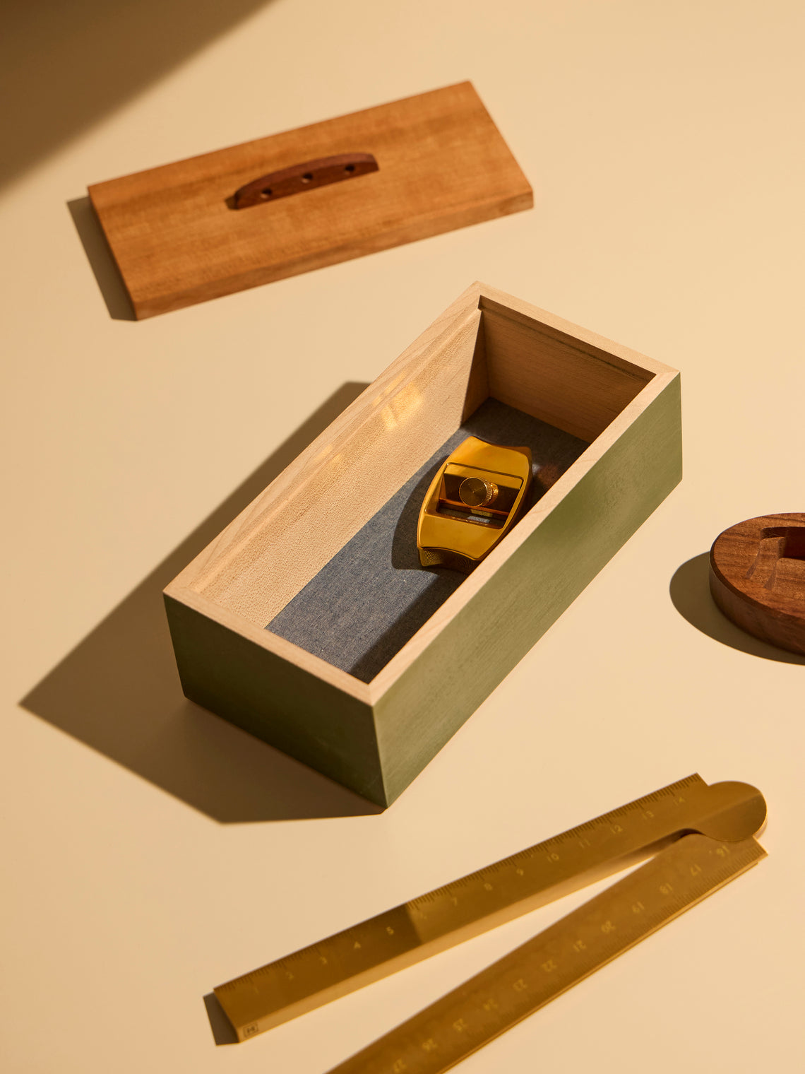 Matthew Kenney - Wood Small Desk Tidy - Green - ABASK