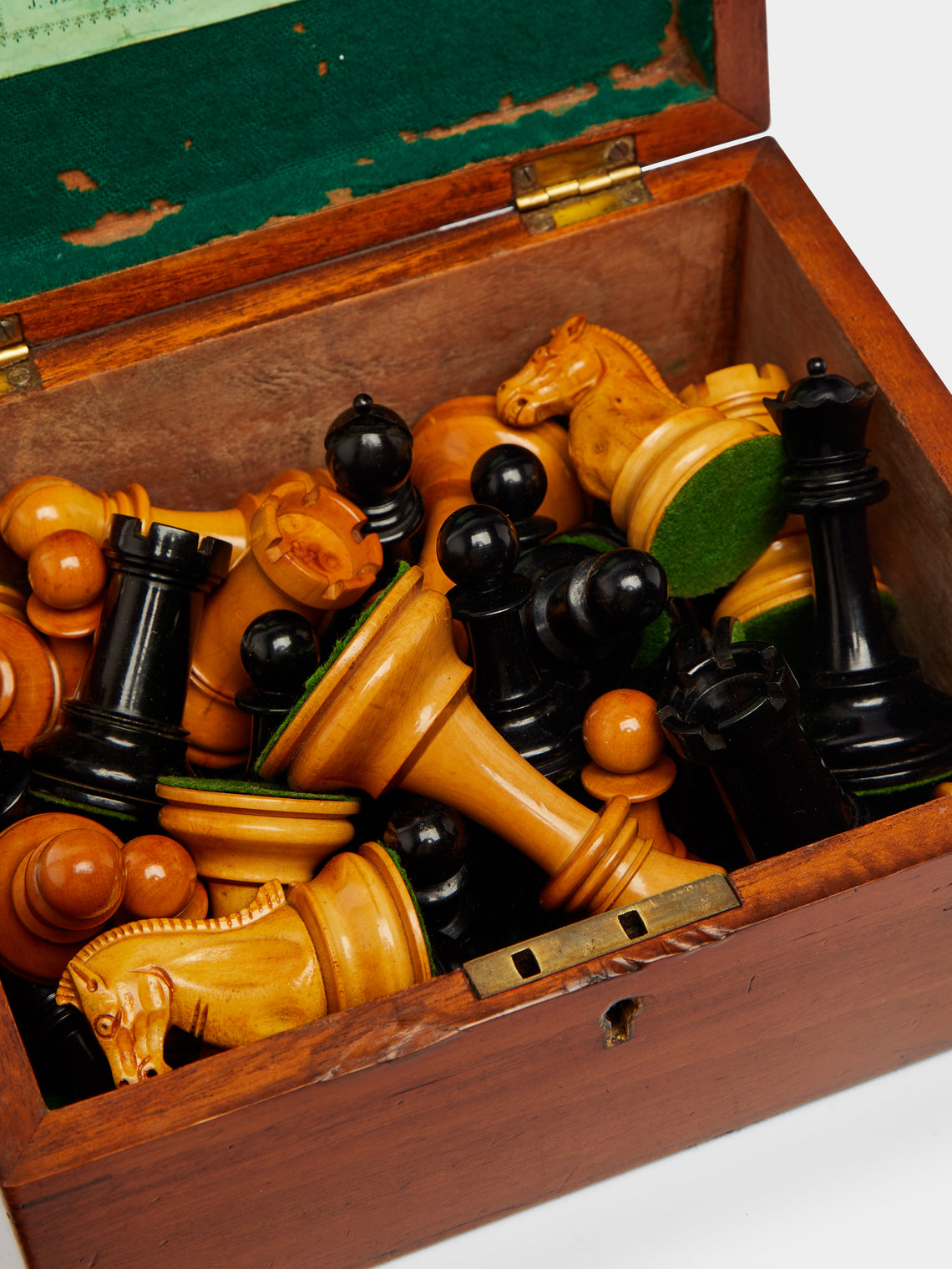 Antique and Vintage - 1910 Staunton Boxwood and Ebony Chess Set -  - ABASK