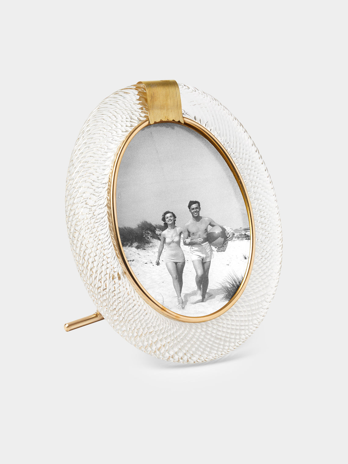 Antique and Vintage - 1960s Murano Glass Photo Frame - Clear - ABASK - 