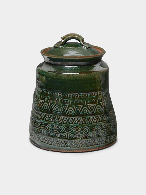 Matthew Foster - Ceramic Patterned Lidded Jar -  - ABASK - 