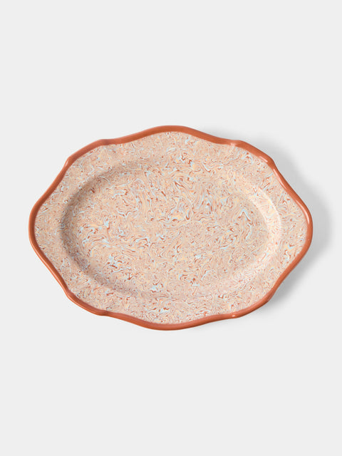 Antique and Vintage - 1950s Aptware Scalloped-Edge Platter -  - ABASK - 