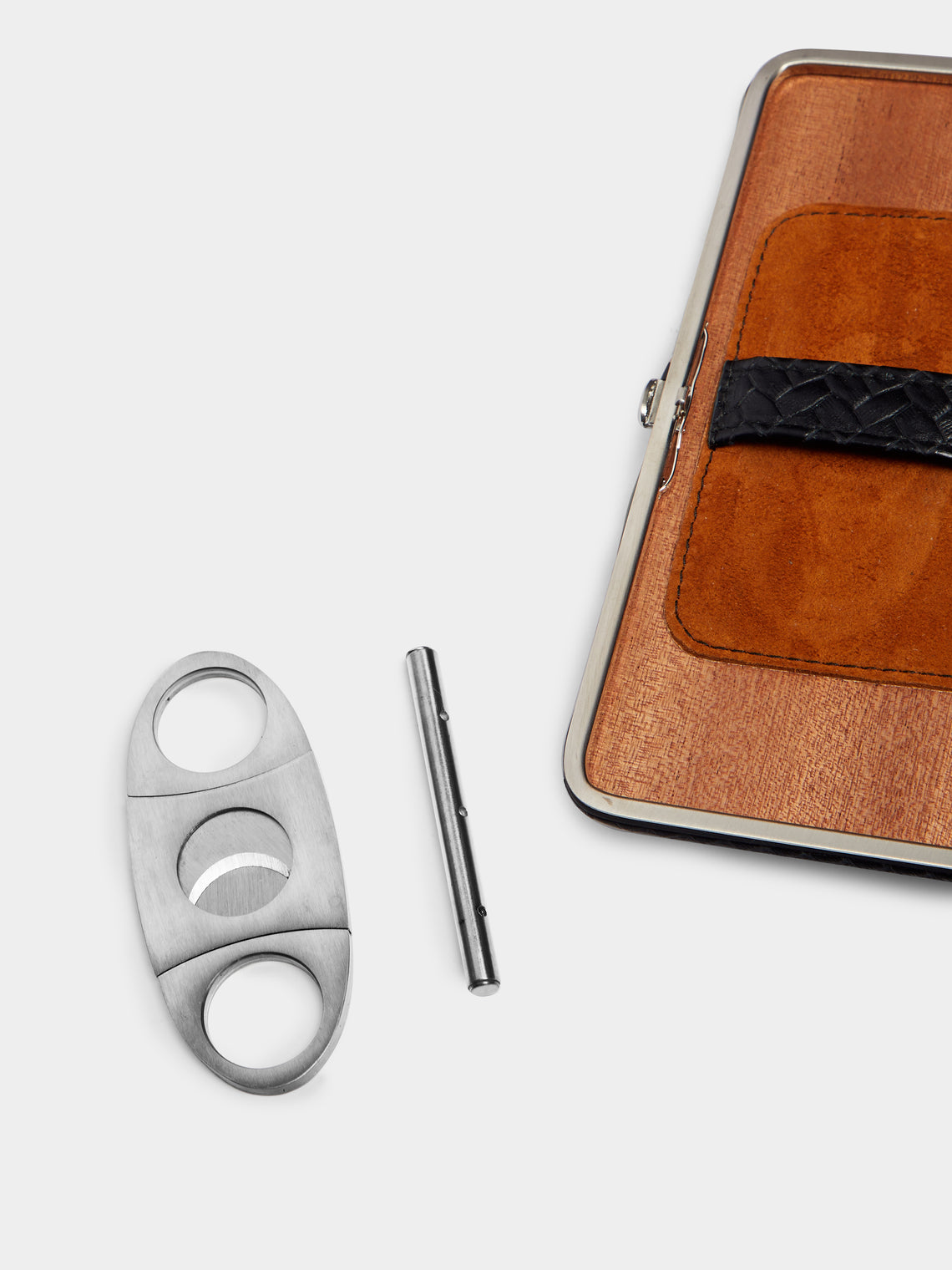 F. Hammann - Leather Cigar Case (3 Cigars) -  - ABASK