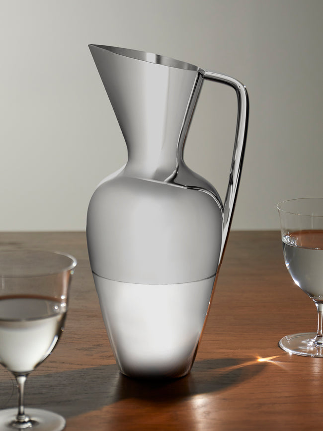 Christofle - Affinités Silver and Steel Water Pitcher - Silver - ABASK