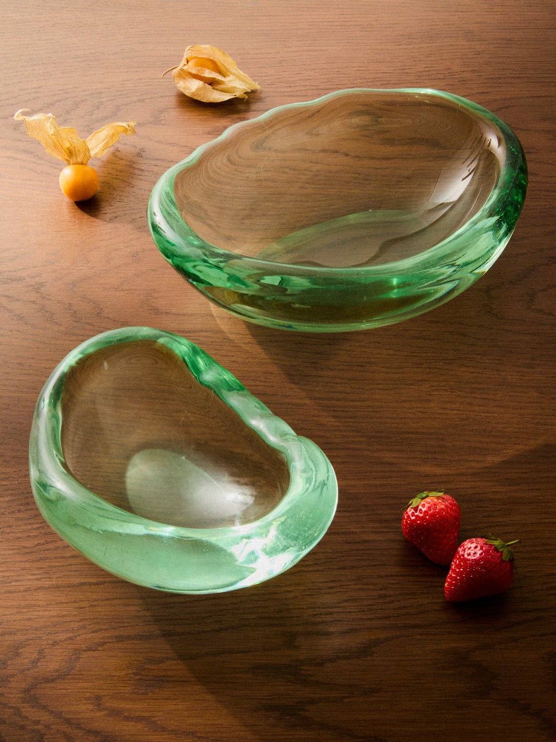 Antique and Vintage - 1945 Flavio Poli for Seguso Vetri d'Arte Glass Shell Dish - Green - ABASK