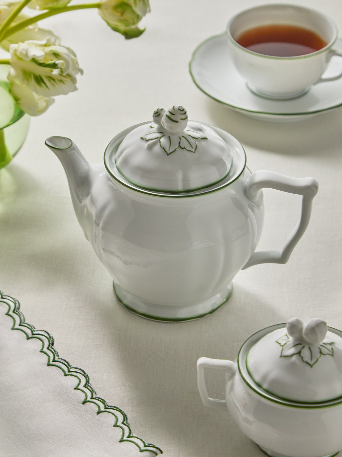 Raynaud - Touraine Hand-Painted Porcelain Teapot -  - ABASK