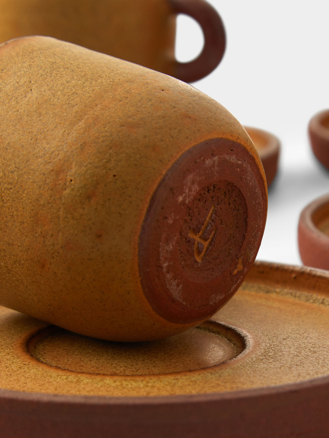 Andrea Tsang - Terra Stoneware Espresso Cups and Saucers (Set 4) -  - ABASK