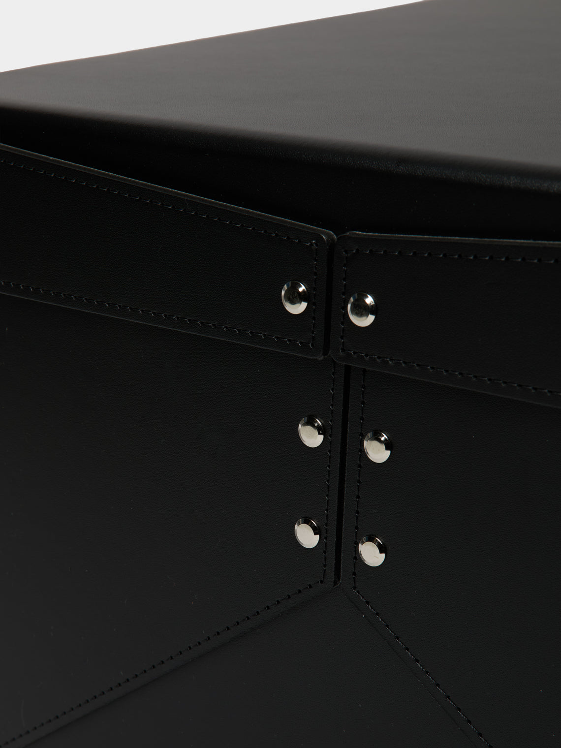 Pinetti - Origami Leather Large Storage Box - Black - ABASK