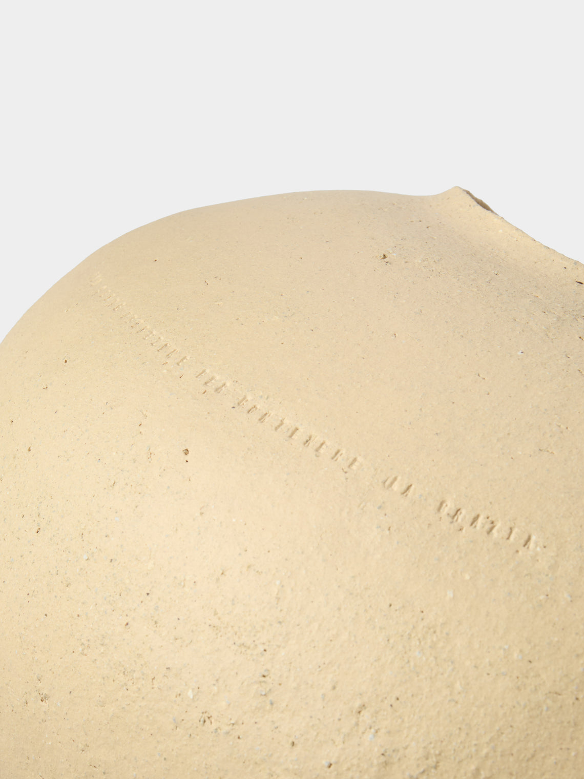 Sara Bergami - Hand-Formed Stoneware Vase (17.5in/45cm) - Beige - ABASK