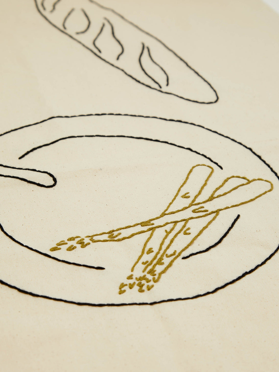 Oeuvres Sensibles - Ongoing Dinner Hand-Embroidered Linen Table Runner -  - ABASK
