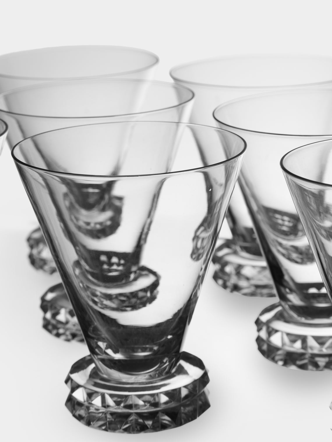 Antique and Vintage - Mid-20th-Century Baccarat Crystal Wine Glasses (Set of 12) - Clear - ABASK