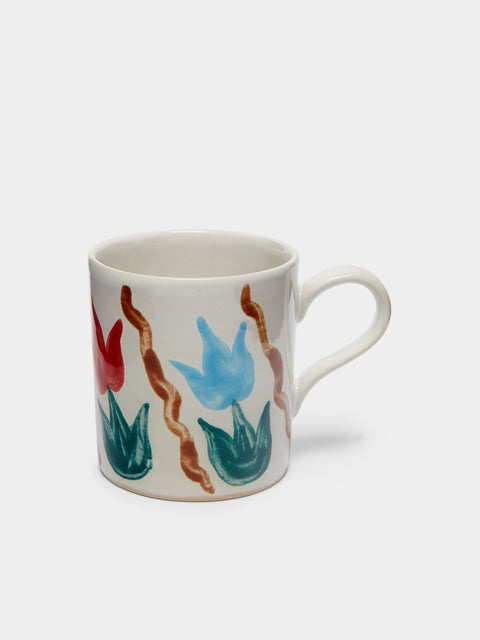 Zsuzsanna Nyul - Hand-Painted Ceramic Mug (Set of 4) - Multiple - ABASK- 