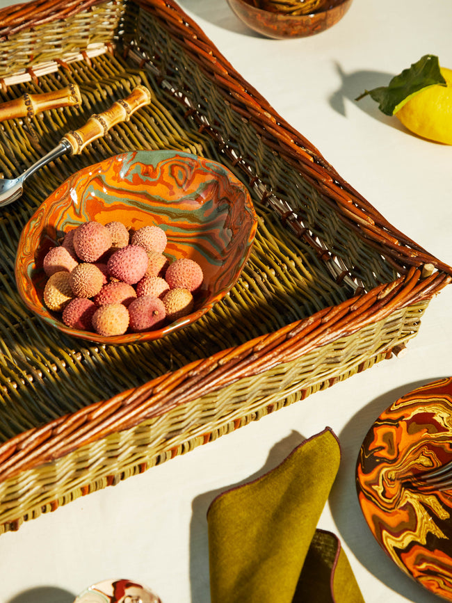 Atelier Saint-André Perrin - Marbled Ceramic Small Serving Plate -  - ABASK