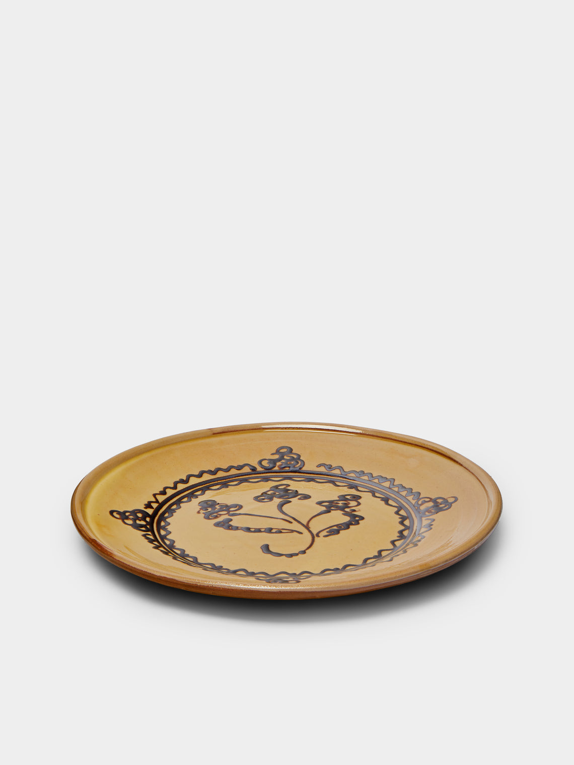 Poterie de Cliousclat - Hand-Painted Slipware Dinner Plates (Set of 4) -  - ABASK