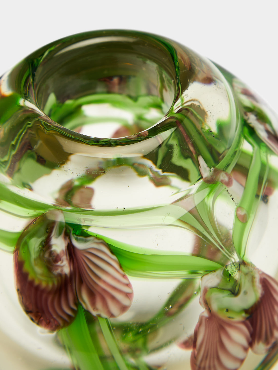 Antique and Vintage - 1950s Floral Glass Bud Vase -  - ABASK