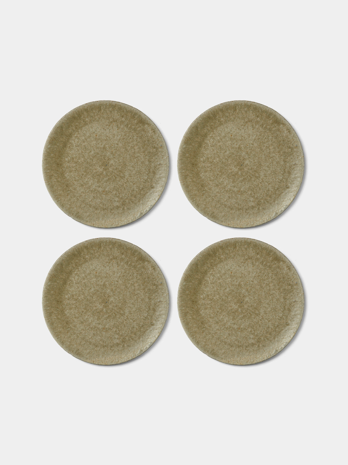 Ingot Objects - Ash-Glazed Ceramic Rimless Dinner Plates (Set of 4) -  - ABASK