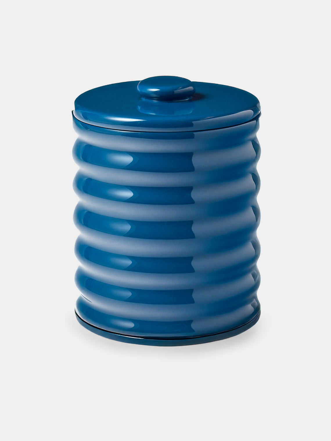 The Lacquer Company - Wiggle Lacquered Ice Bucket - Navy - ABASK - 